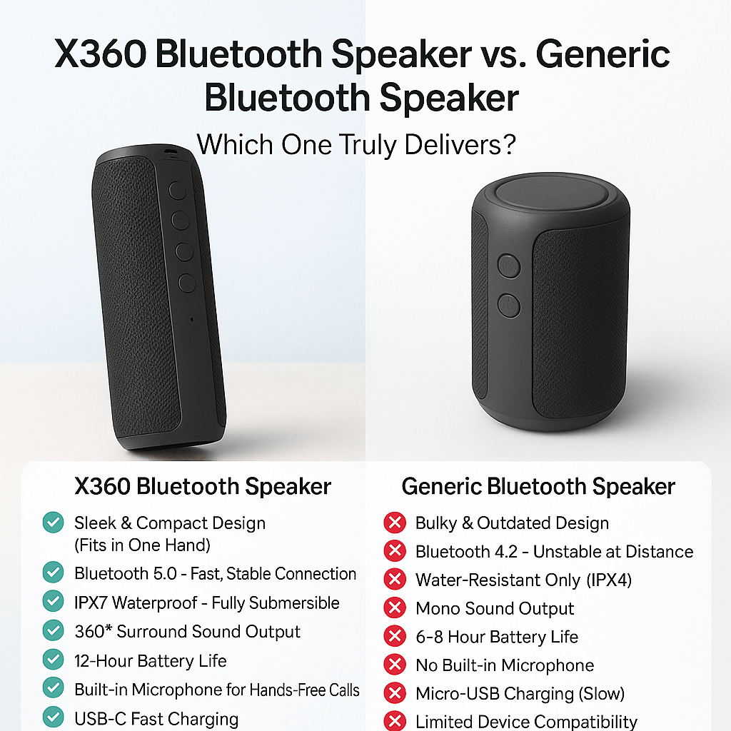 Cassa Bluetooth Wireless Impermeabile Compatta AeroPulse X360