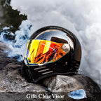Casco integral RiderNova para crucero con visor rojo DOT ECE
