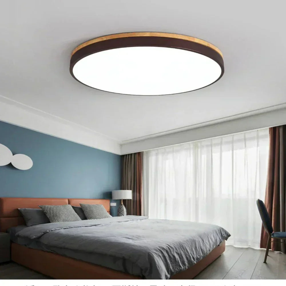 Nordic Minimalist Wood Ceiling Light for Cozy Homes