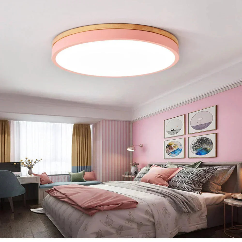 Noordse minimalistische houten plafondlamp voor gezellige huizen