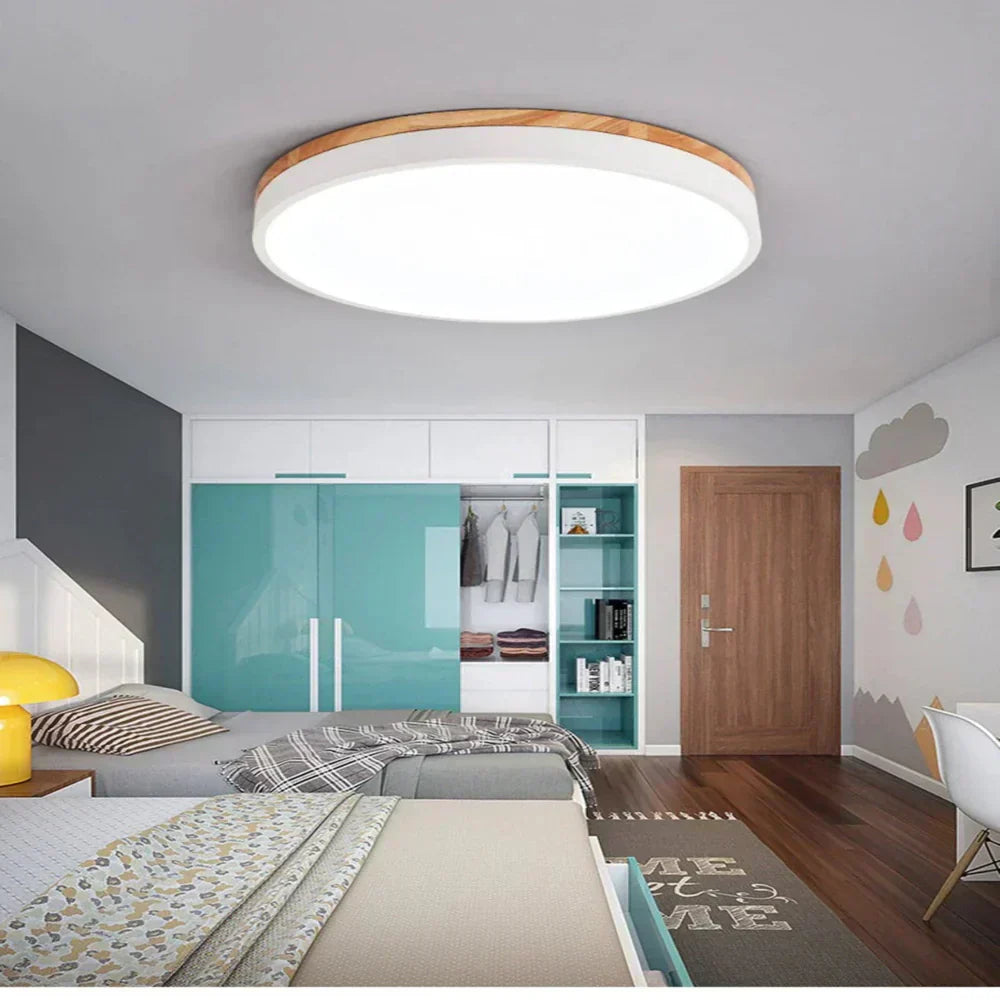 Nordic Minimalist Wood Ceiling Light for Cozy Homes
