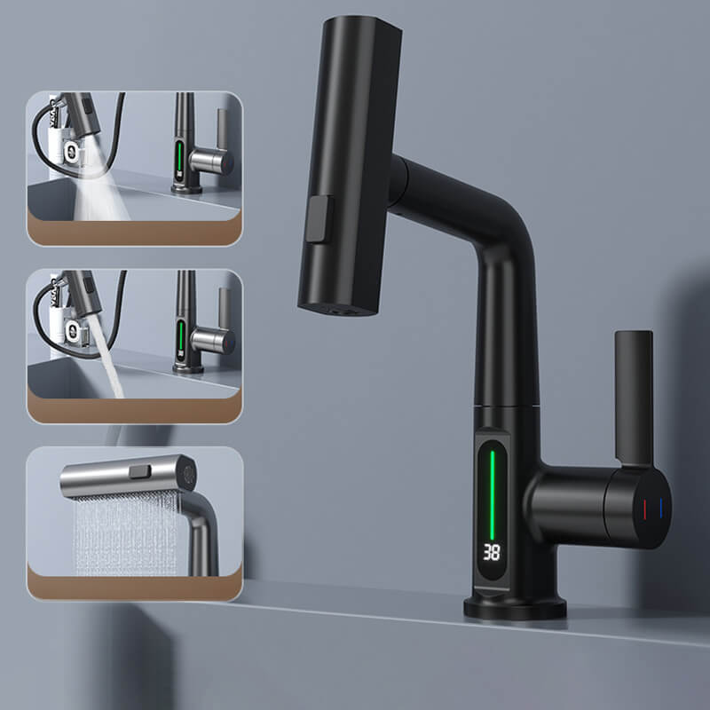 Rubinetto da cucina estraibile AquaNova FlexTap con rotazione a 360 gradi