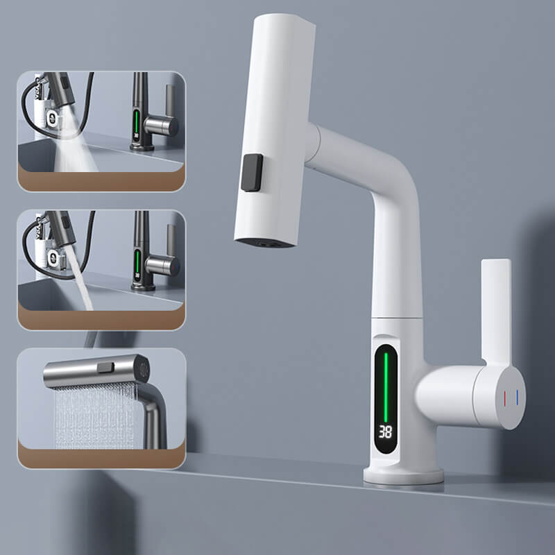 Rubinetto da cucina estraibile AquaNova FlexTap con rotazione a 360 gradi