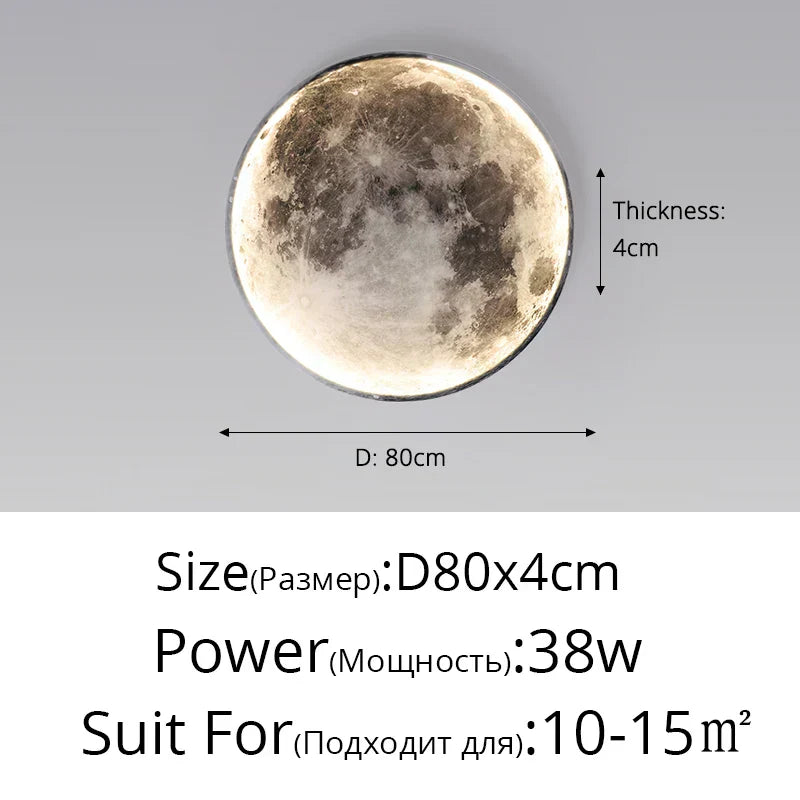 מנורת קיר LED LunaGlow עם בהירות מתכווננת