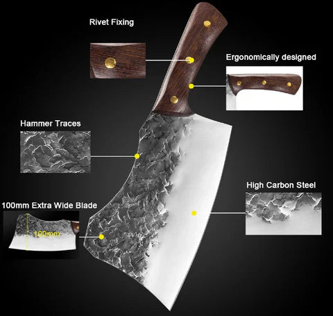 ForgePeak håndsmidd ultraskarp slaktekniv Santoku
