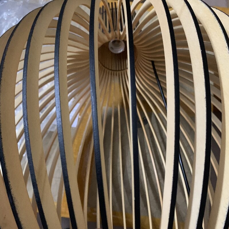 Scandi Wooden Cage Pendant Light