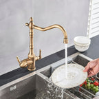 HeritageFlow Copper Kitchen Faucet Classic Deck Mounted