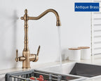 HeritageFlow Copper Kitchen Faucet Classic Deck Mounted