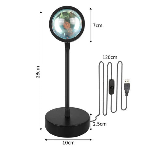 SolaraGlow | Sunset Lamp With Adjustable Colors And Tilt