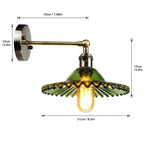 Sylas | Vintage Green Glass Wall Lamp