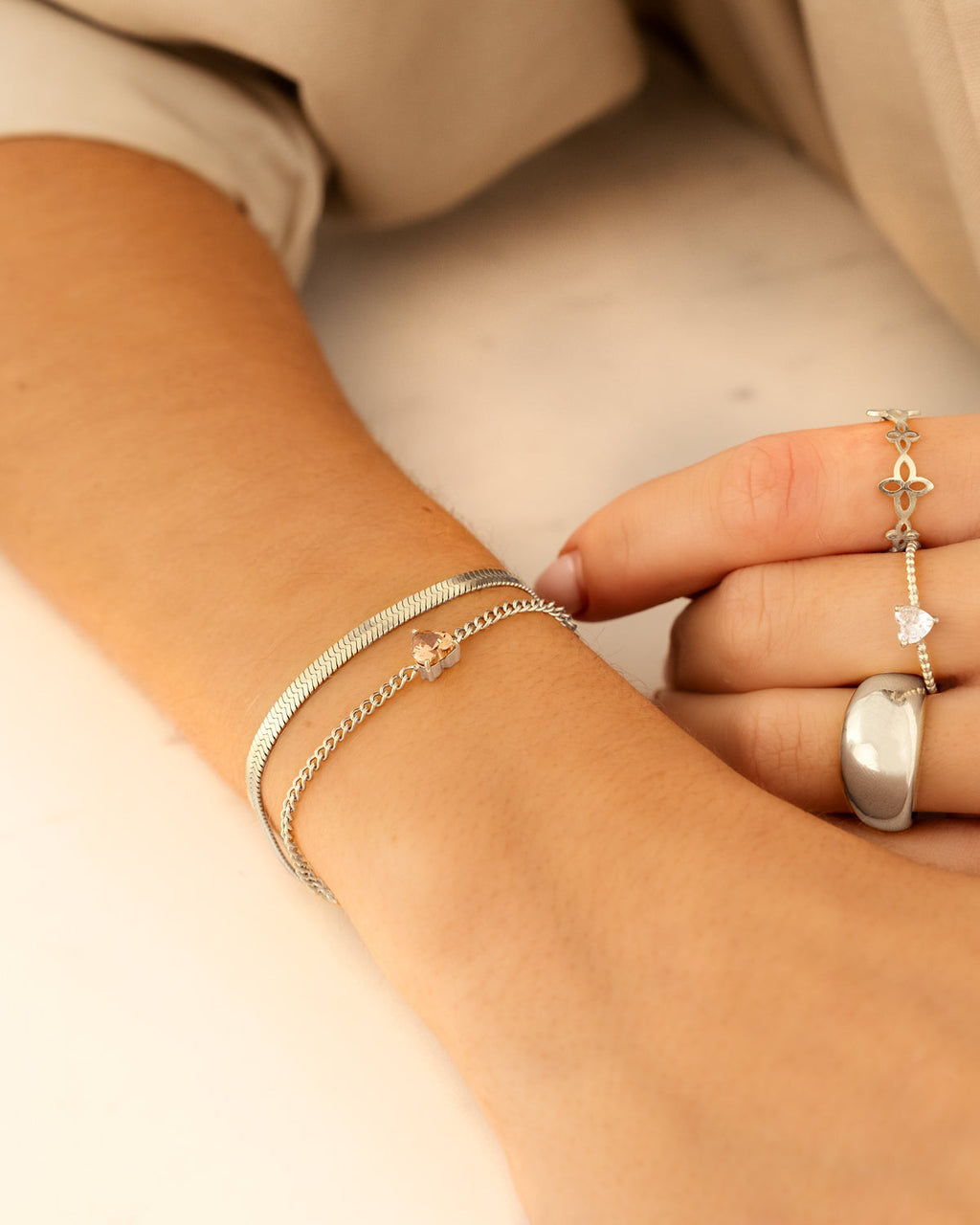 NovaHeart Birthstone Bracelet With Heart Shaped Gems