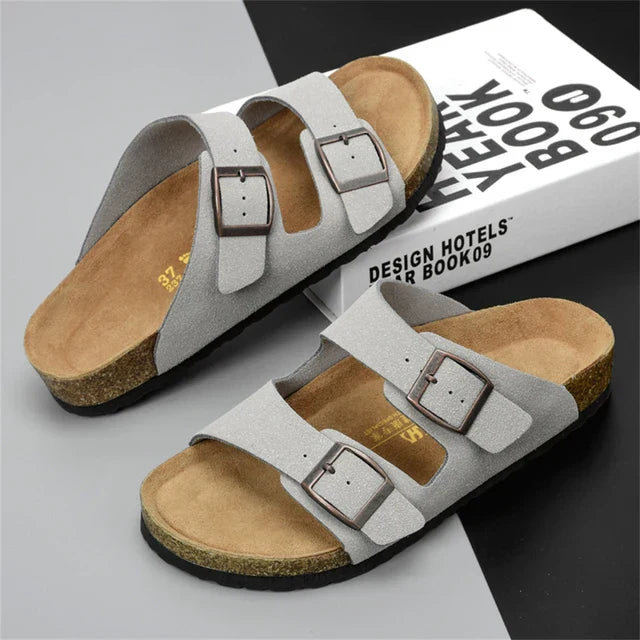 NovaStride Leather Sandals for Men - Summer Comfort