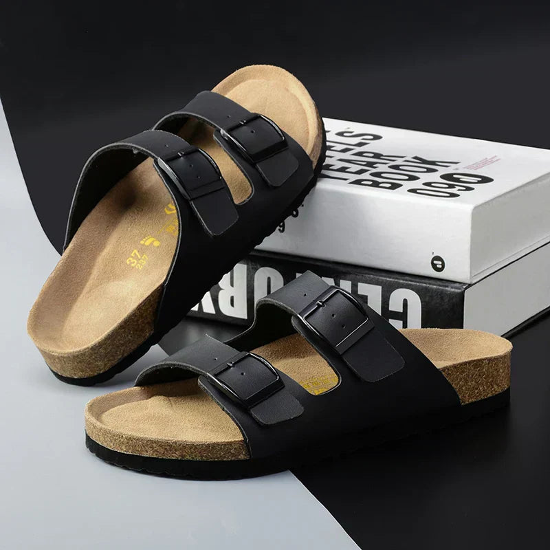 NovaStride Leather Sandals for Men - Summer Comfort