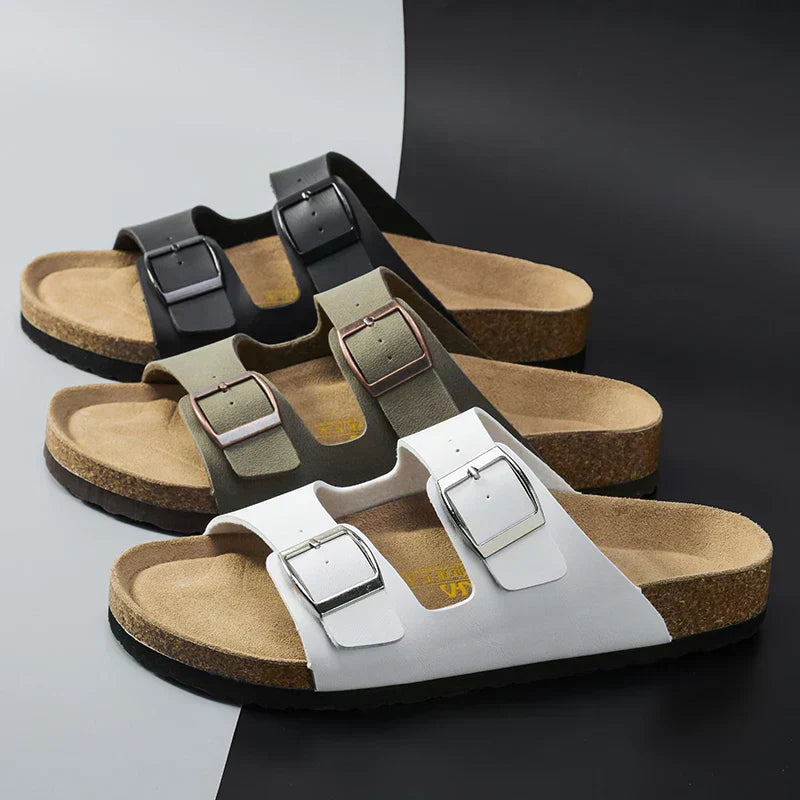 NovaStride Leather Sandals for Men - Summer Comfort