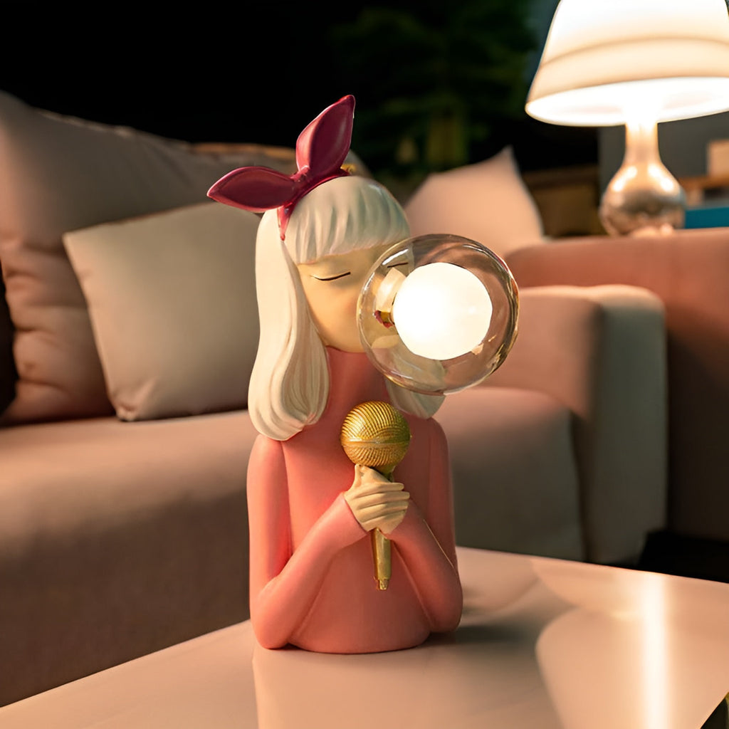 LunaSprite Table Lamp - Quartet of Playful Girl Figurines