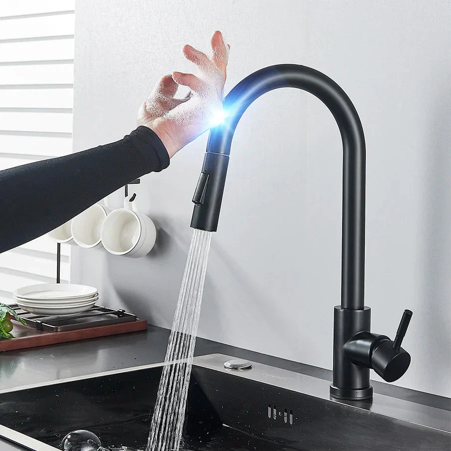 NovaFlow Touch-Sensor Pull-Out Kitchen Faucet With Spray