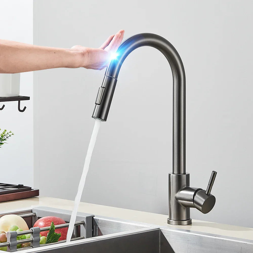 NovaFlow Touch-Sensor Pull-Out Kitchen Faucet With Spray