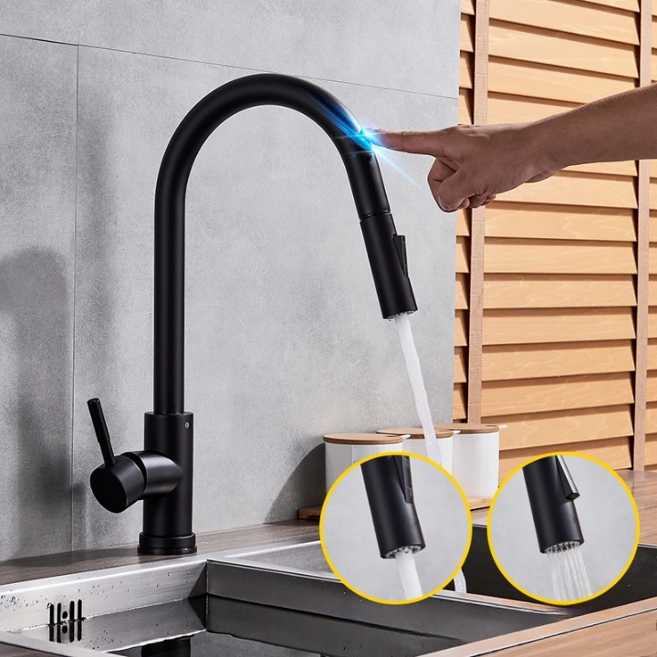 NovaFlow Touch-Sensor Pull-Out Kitchen Faucet With Spray