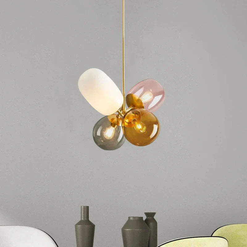 LumenAura glazen bol hanglamp voor woonkamers