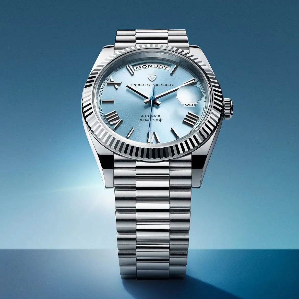 Orologio automatico da uomo Aurelo in acciaio inossidabile con data