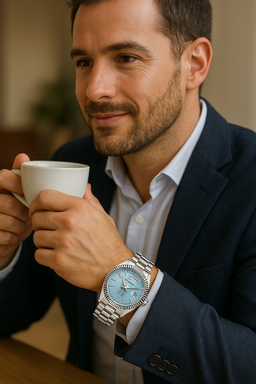 Orologio automatico da uomo Aurelo in acciaio inossidabile con data