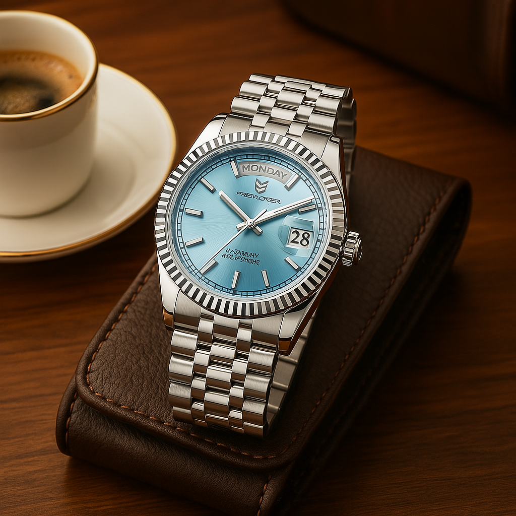 Orologio automatico da uomo Aurelo in acciaio inossidabile con data