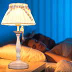 Elowen bordlampe i boho-stil med tekstilskjerm