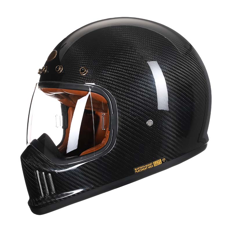 Casco integrale in fibra di carbonio AeroNova DOT ECE F380VB