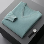 Marlow - 100% Wool - V-Neck Sweater – Classic Business Casual Knit for Autumn/Winter 10