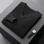 Marlow - 100% Wool - V-Neck Sweater – Classic Business Casual Knit for Autumn/Winter 11