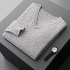Marlow - 100% Wool - V-Neck Sweater – Classic Business Casual Knit for Autumn/Winter 5