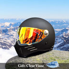 Casco integral RiderNova para crucero con visor rojo DOT ECE