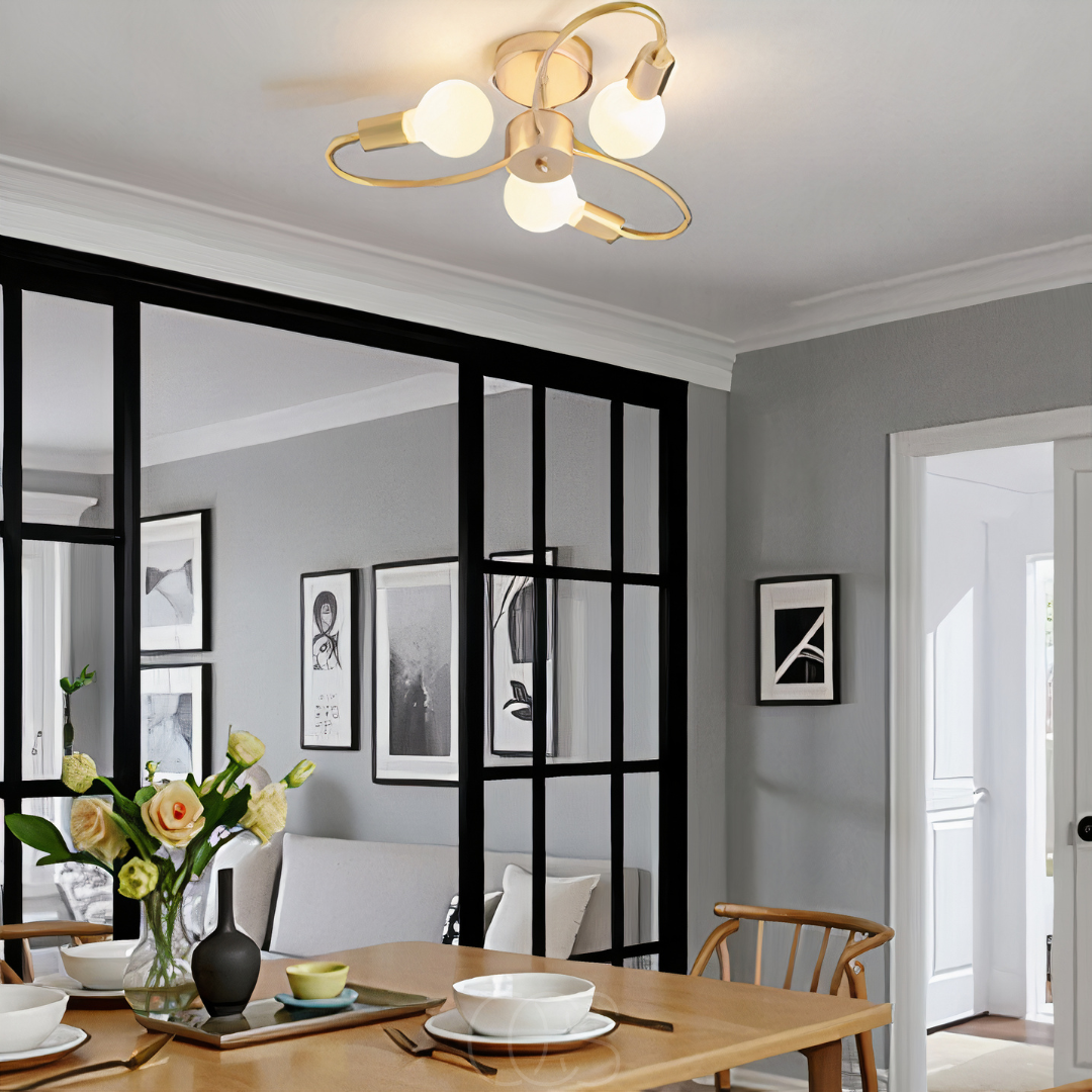 Norroe - Ceiling Lamp with 3 Braided Balls – Modern Design