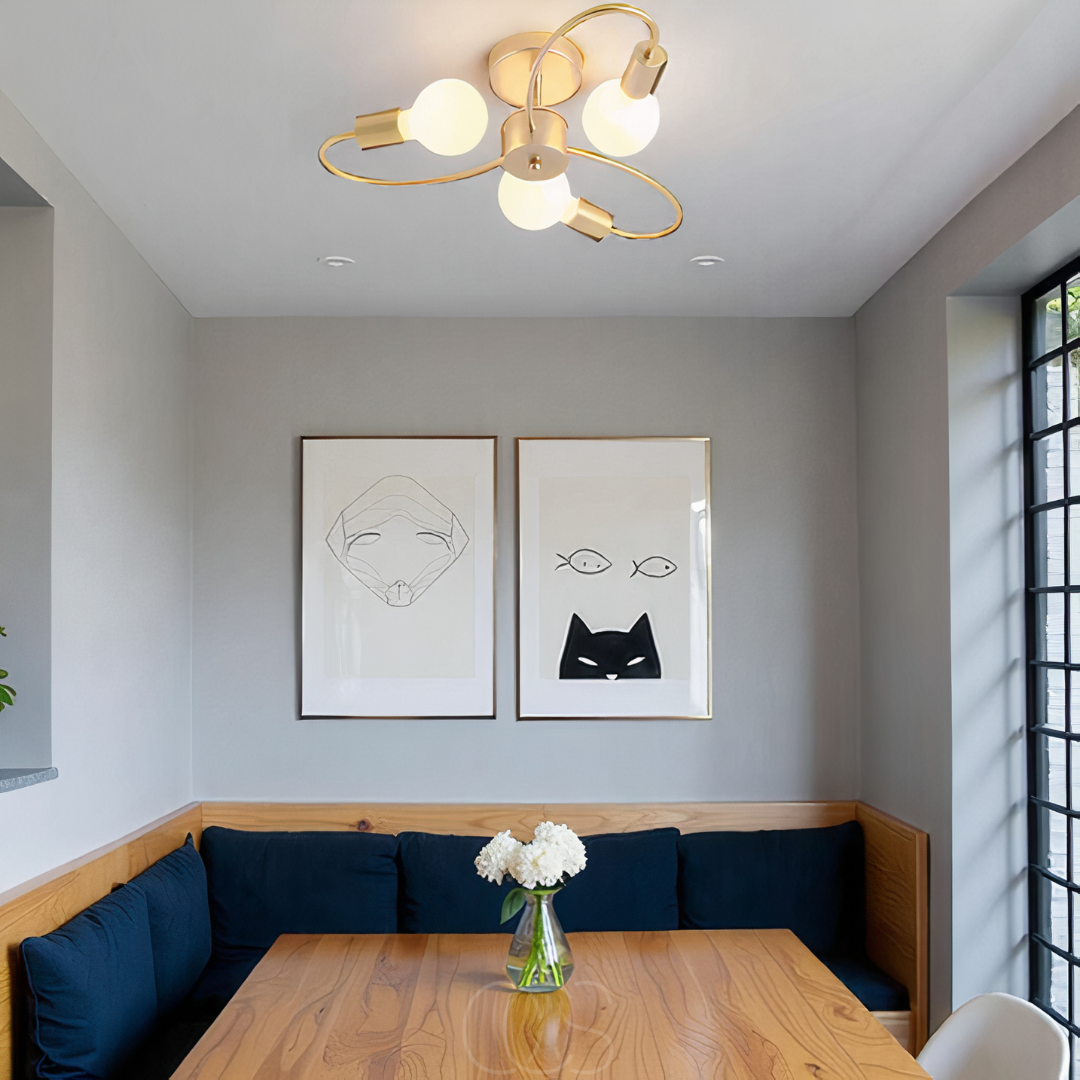 Norroe - Ceiling Lamp with 3 Braided Balls – Modern Design