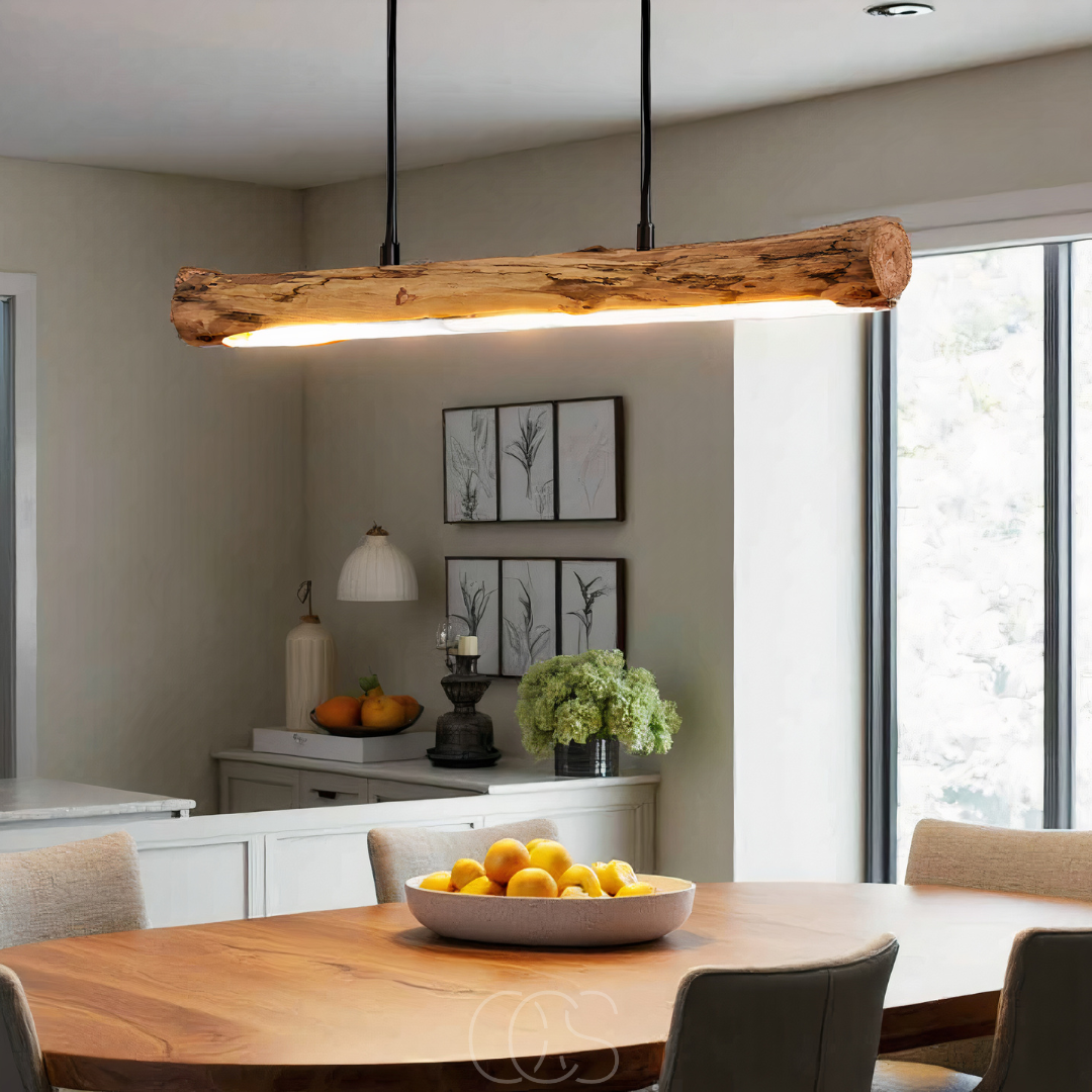 Norroe - Dimmable wooden pendant lamp