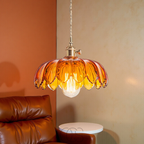 Norroe - Glass Flower Hengelampe - Vintage Design