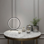 Norroe - Lampada da Tavolo a Anello LED - Design Moderno Minimalista