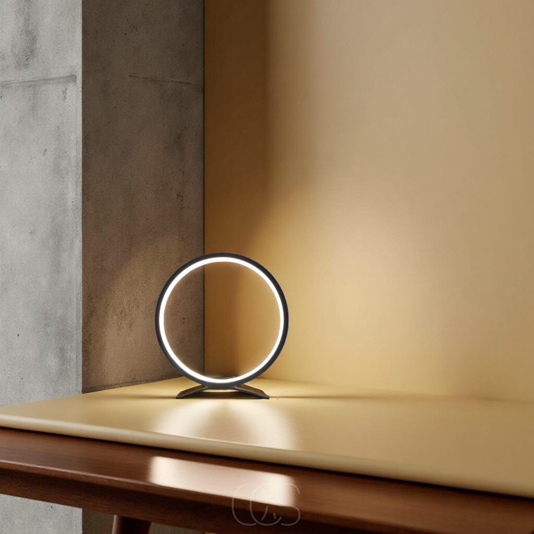 Norroe - Lampada da Tavolo a Anello LED - Design Moderno Minimalista