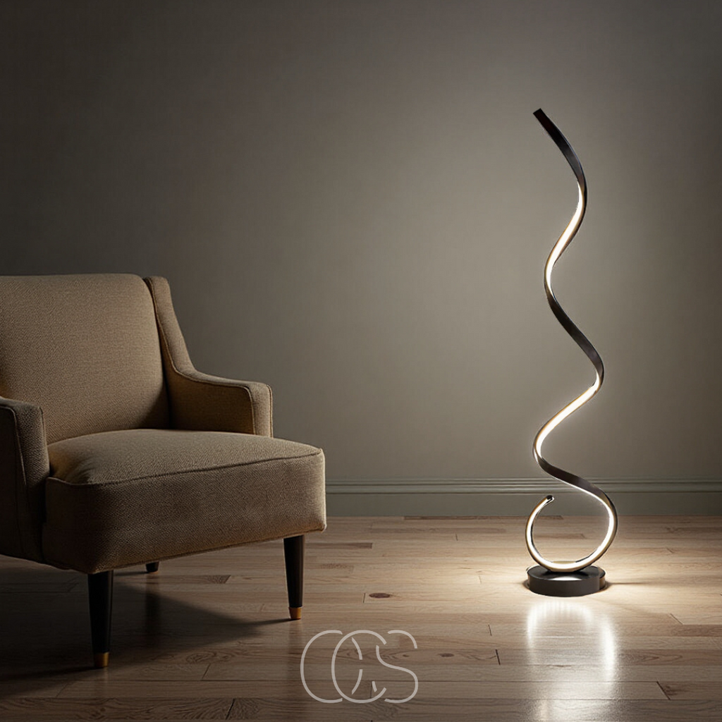 Norroe - LED Spiral Floor Lamp Dimmable