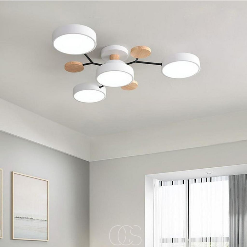 Norroe - Lampada da soffitto a LED in metallo Macaron - Dimmerabile a 3 colori