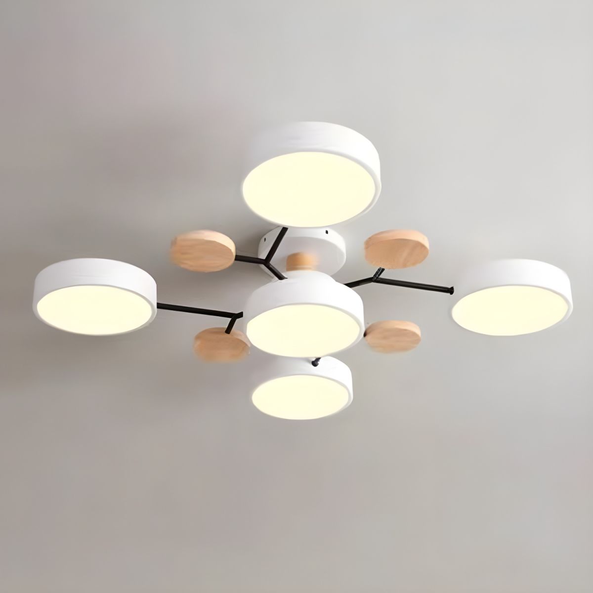 Norroe - Lampada da soffitto a LED in metallo Macaron - Dimmerabile a 3 colori