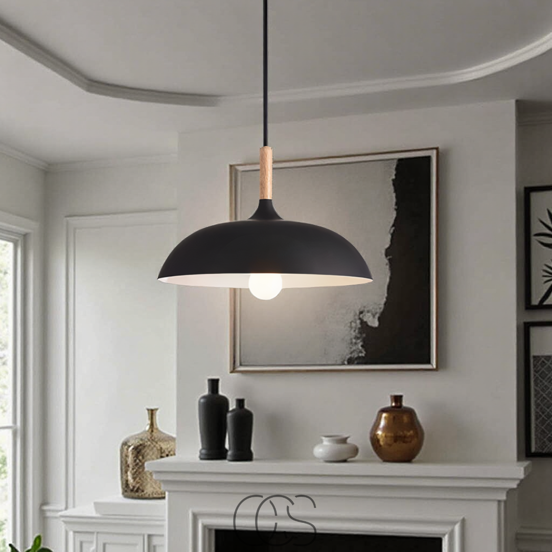 Norroe - Modern Matte Black Ceiling Lamp