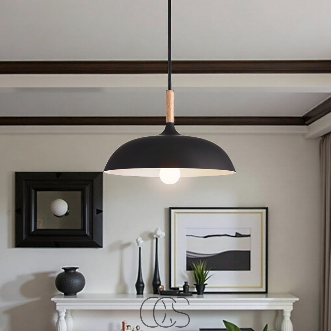 Norroe - Modern Matte Black Ceiling Lamp