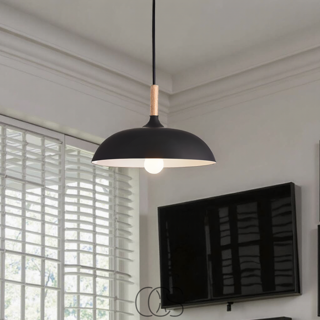 Norroe - Modern Matte Black Ceiling Lamp