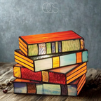 Norroe - Mosaic Book Lamp - Wireless Tiffany Table Lamp