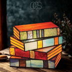 Norroe - Mosaic Book Lamp - Wireless Tiffany Table Lamp