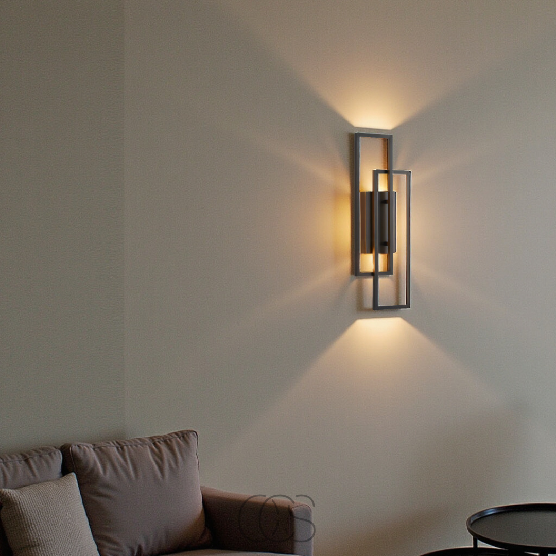 Norroe - Rectangular Geometric LED Wall Lamp