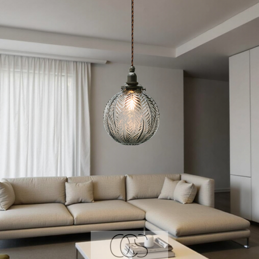 Norroe - Round Pendant Lamp Glass - Smoke Color