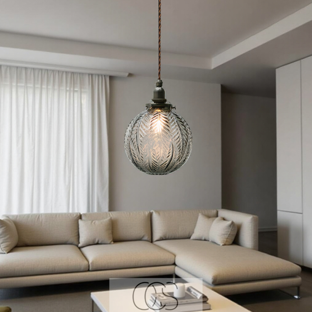 Norroe - Round Pendant Lamp Glass - Smoke Color