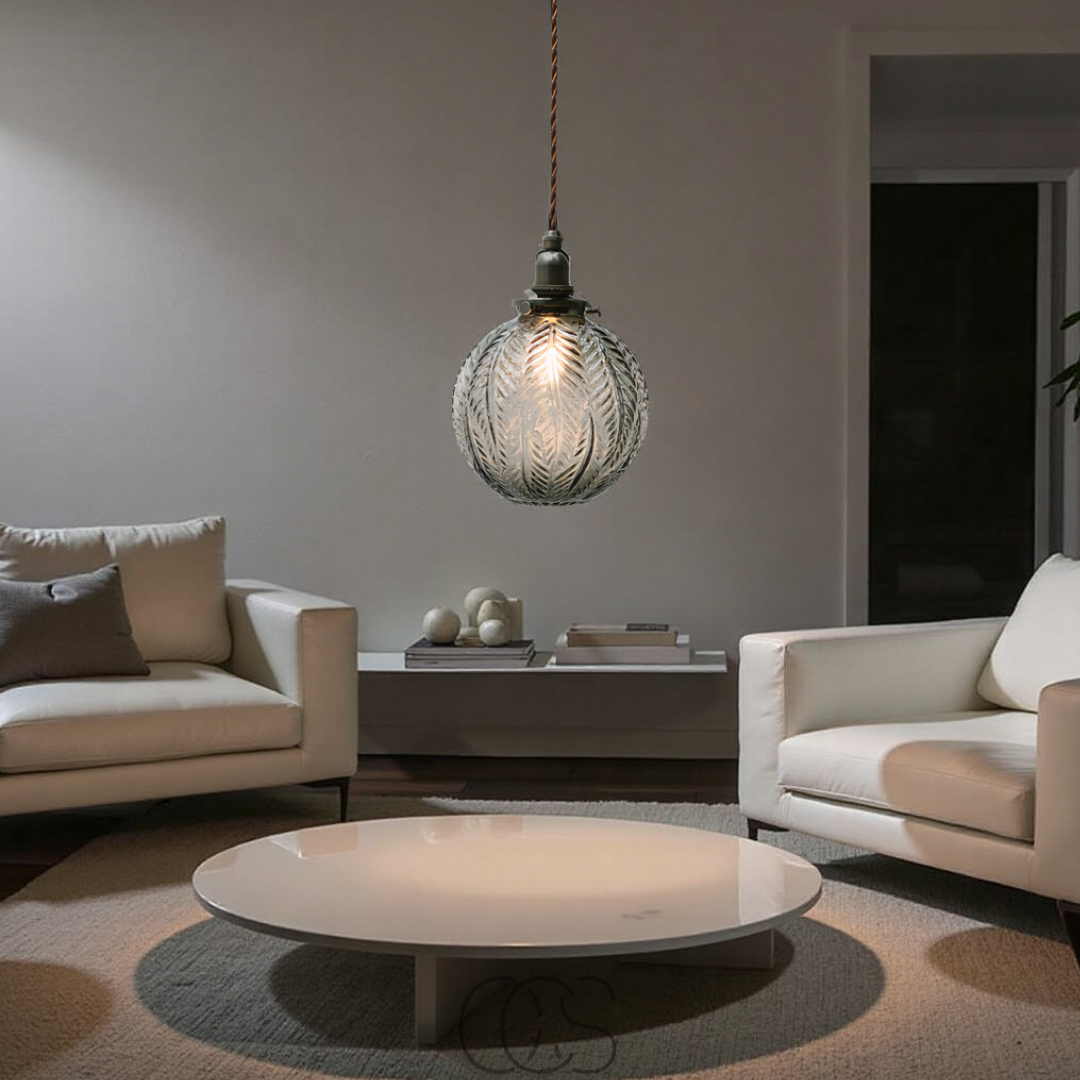 Norroe - Round Pendant Lamp Glass - Smoke Color